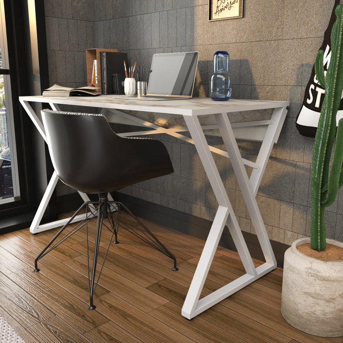 Hanah Home Gyza - Mesa de estudio blanca